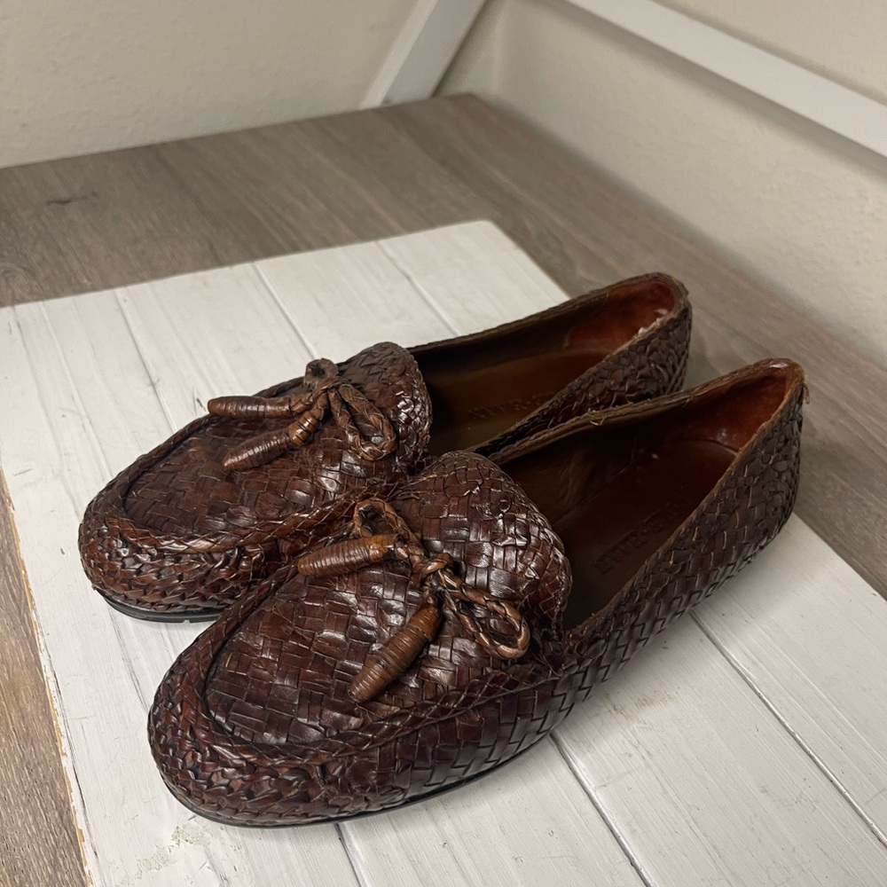 Cole Haan Brown Woven Loafers